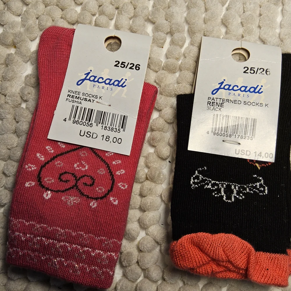 New Jacadi Kids Socks Size 25/26 5 pair